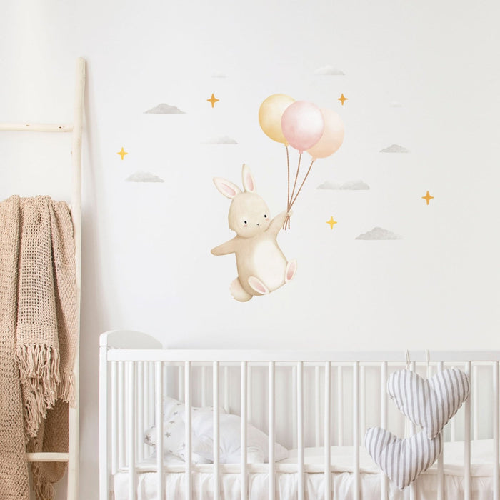 Floating Bunny Wall Decal