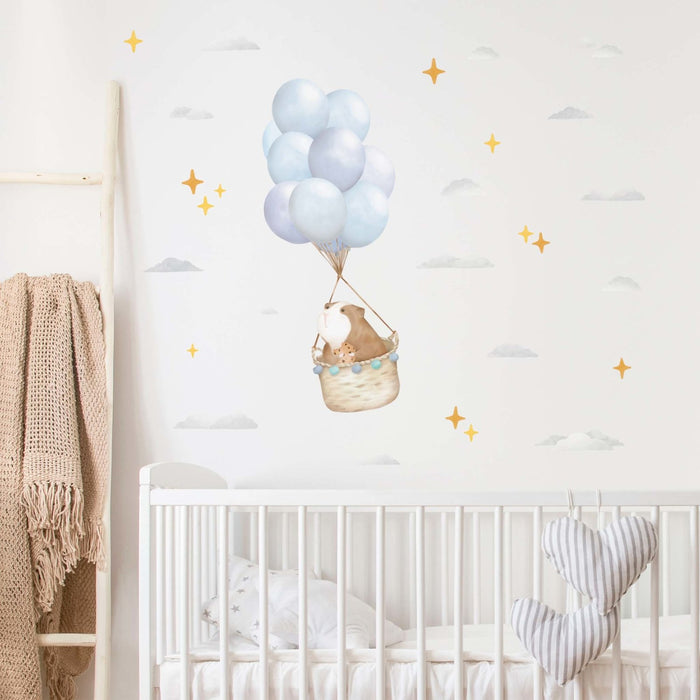 Floating Guinea Pig Wall Sticker