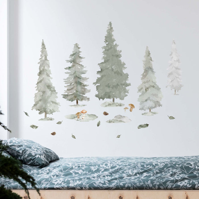 Small Nordic Forest Wall Decals