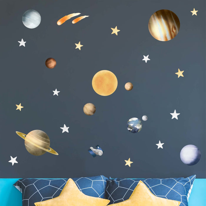 Solar System, Watercolour wall stickers