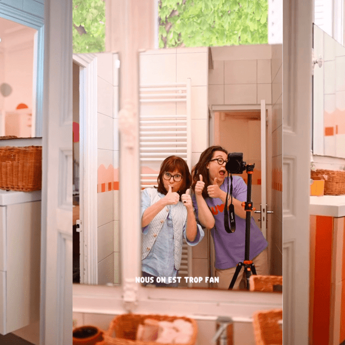 Before & After: Bathroom Cabinet Makeover with Wallpaper by @margueriteetjorge - Made of Sundays