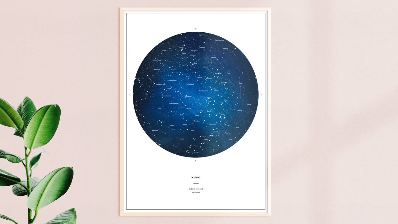 Create your own star map wall decal - Made of Sundays