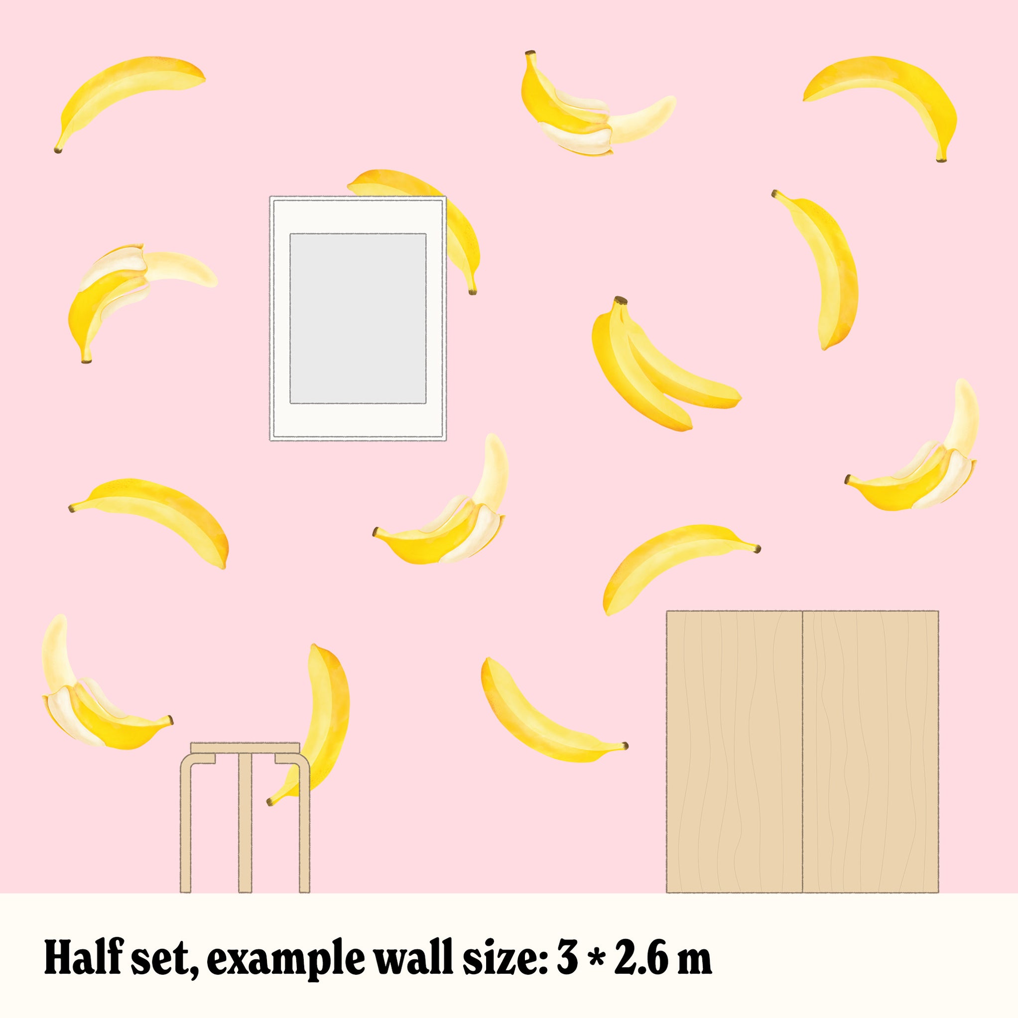 Pop art big bananas wall decals for happy homes Made of Sundays