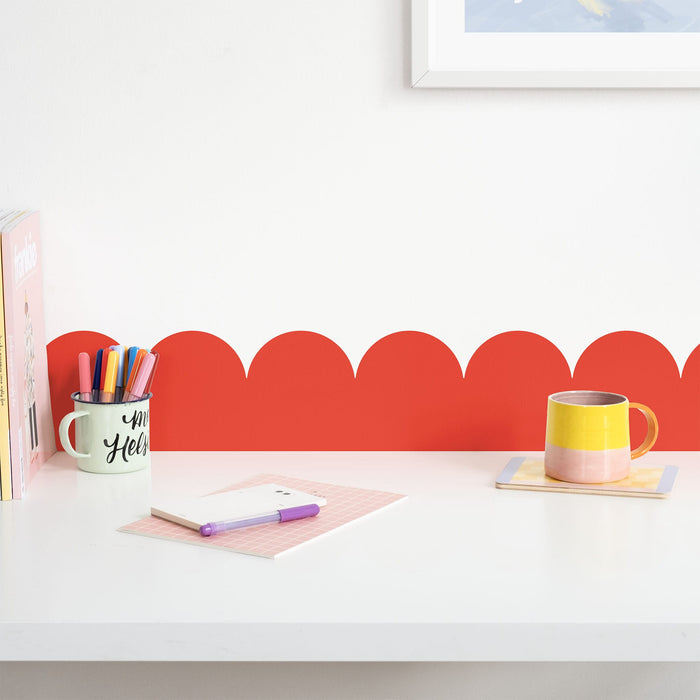 Frise festonnée - Papier peint personnalisable