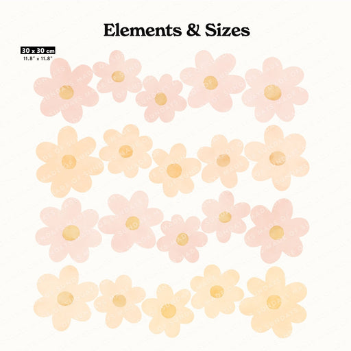 Bespoke Big Daisy Flowers Wall Stickers - Wall Stickers by Made of Sundays