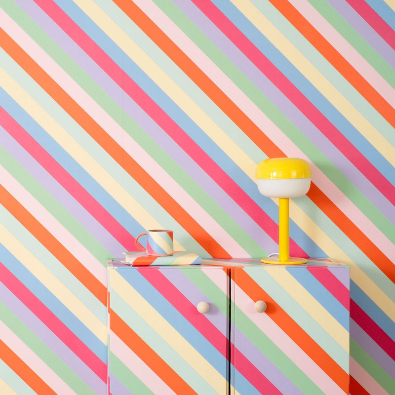 Brigitte Stripes Wallpaper - Peel & Stick Wallpapers by Made of Sundays