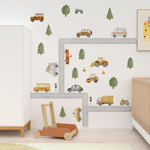 Cars and Construction Wall Stickers - Wallpaper Stickers by Made of Sundays