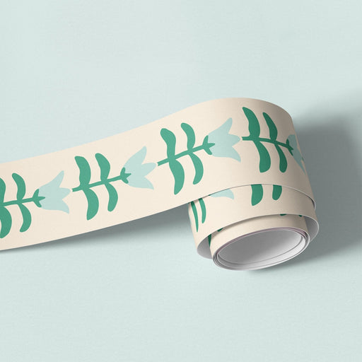 Flower Express Wallpaper Border - Peel & Stick Wallpapers by Made of Sundays