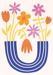 Flowers in a u-vase, Poster - Posters by Made of Sundays