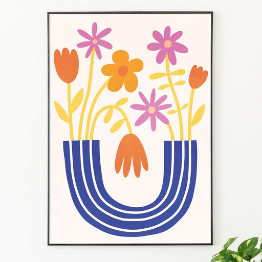 Flowers in a u-vase, Poster - Posters by Made of Sundays