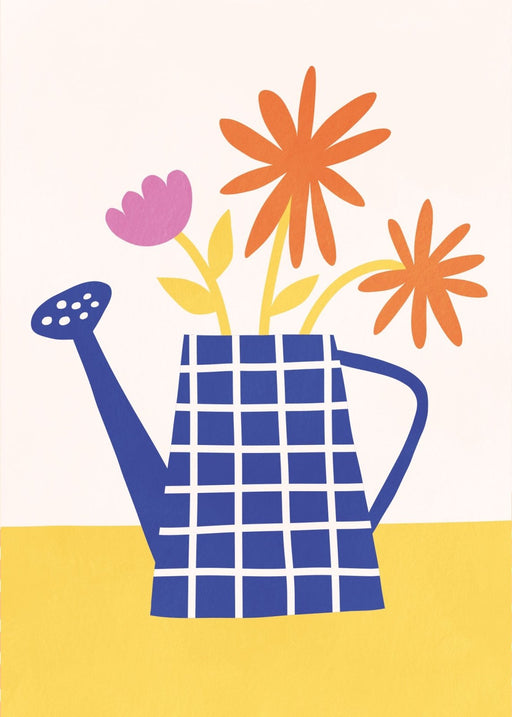 Flowers in watering pot, Poster - Posters by Made of Sundays