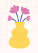 Flowers in yellow vase, Poster - Posters by Made of Sundays