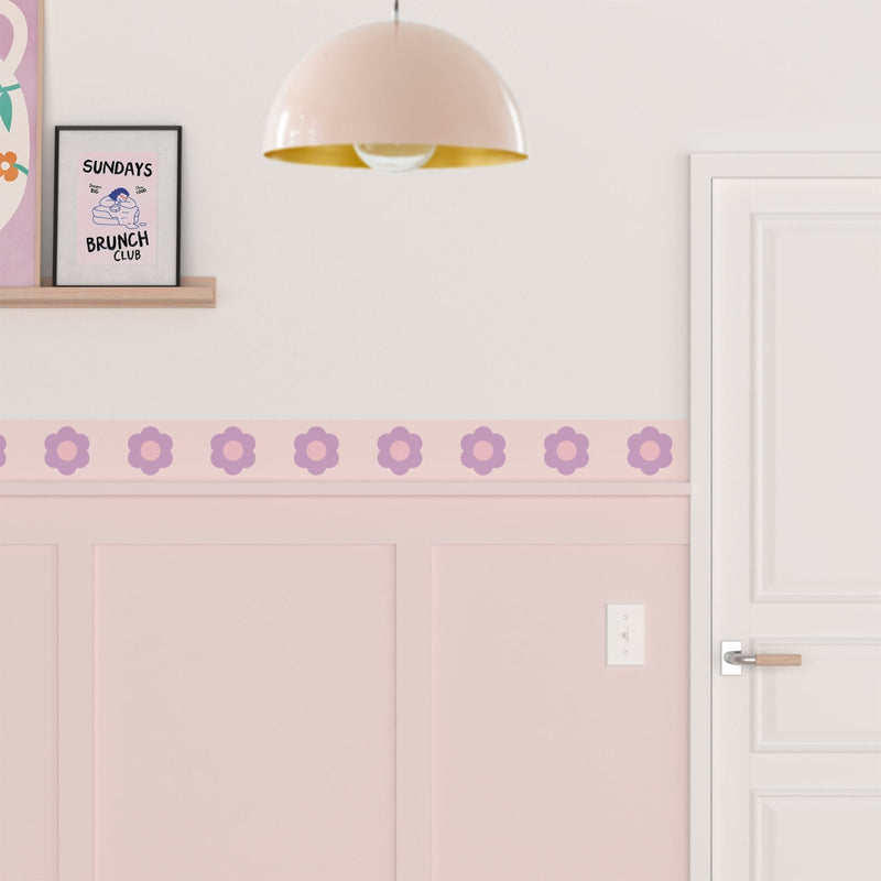 Flowers Wallpaper Border - Peel & Stick Wallpapers by Made of Sundays
