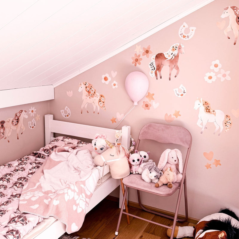 Horses and Flowers Wall Stickers - Wallpaper Stickers by Made of Sundays