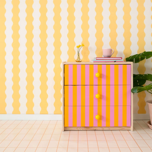 Mafaldine Stripes Bespoke Wallpaper - Peel & Stick Wallpapers by Made of Sundays
