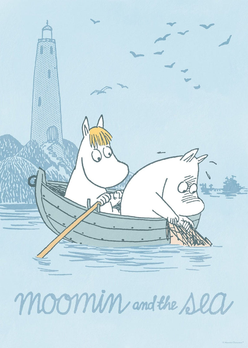Moomin and the Sea, Moomin Comics Poster - Posters by Made of Sundays