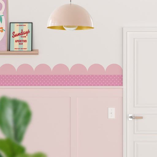 Polka Dot Wallpaper Border - Peel & Stick Wallpapers by Made of Sundays