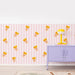 Pommes Club Rot Weiß Half - Wall Wallpaper - Peel & Stick Wallpapers by Made of Sundays