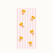 Pommes Club Rot Weiß Half - Wall Wallpaper - Peel & Stick Wallpapers by Made of Sundays