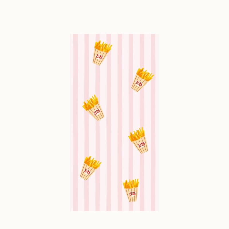 Pommes Club Rot Weiß Half - Wall Wallpaper - Peel & Stick Wallpapers by Made of Sundays