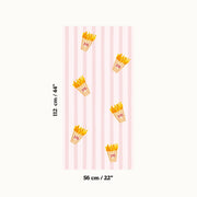 Pommes Club Rot Weiß Wallpaper - Peel & Stick Wallpapers by Made of Sundays