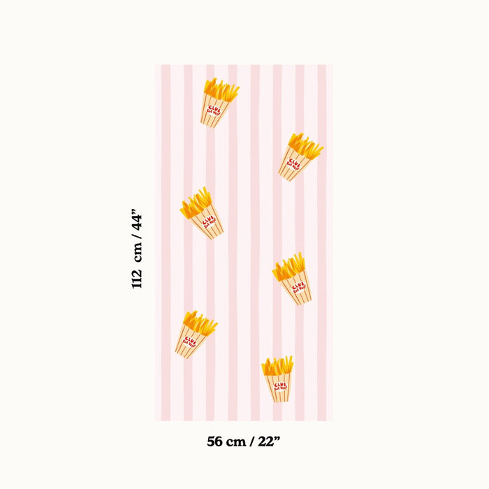 Pommes Club Rot Weiß Wallpaper - Peel & Stick Wallpapers by Made of Sundays