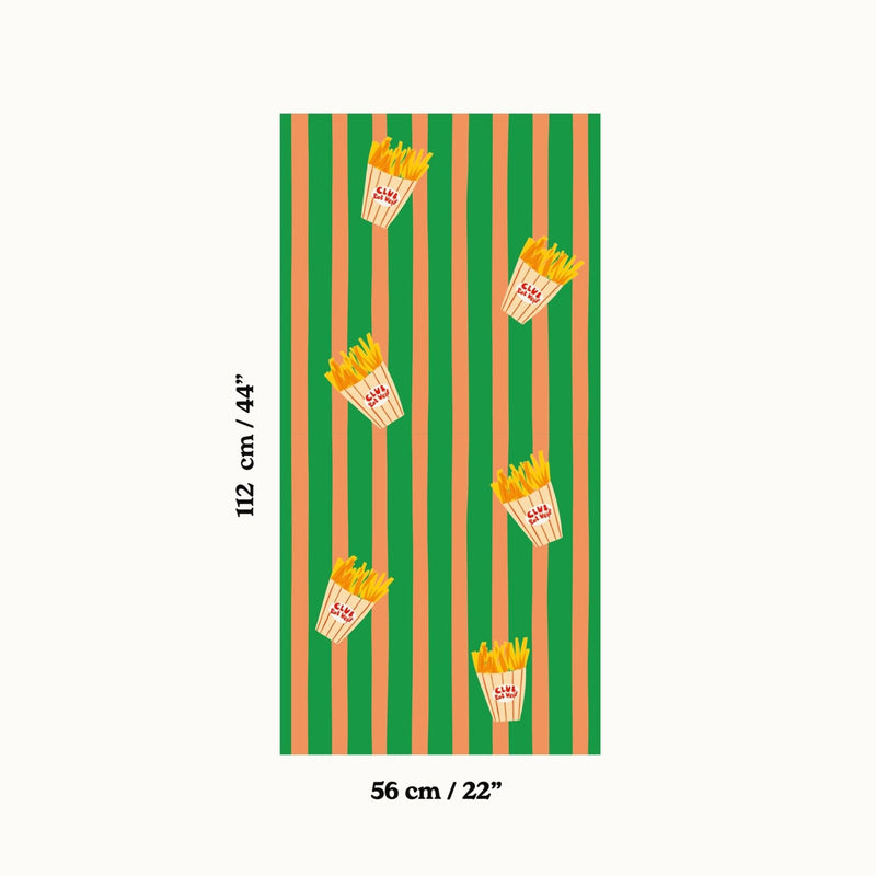 Pommes Club Rot Weiß Wallpaper - Peel & Stick Wallpapers by Made of Sundays