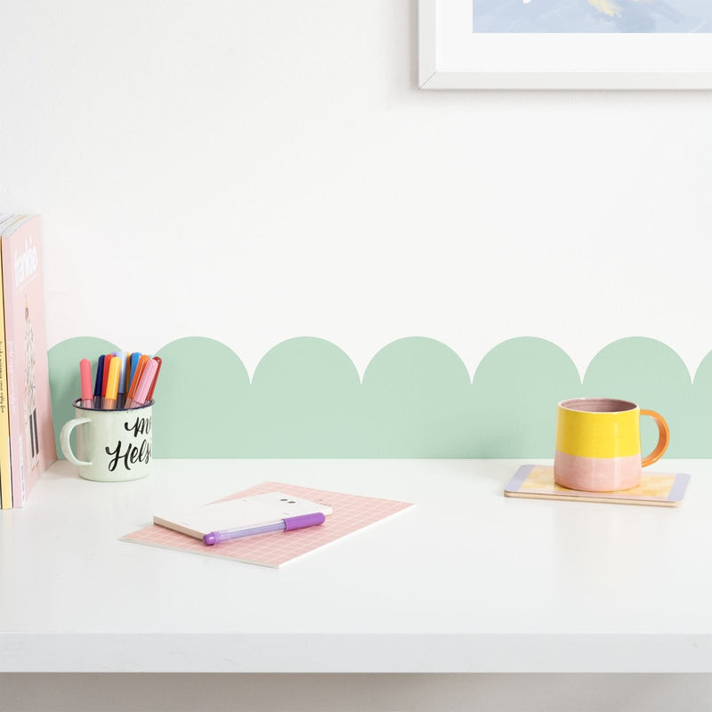 Scalloped Wallpaper Border - Peel & Stick Wallpapers by Made of Sundays