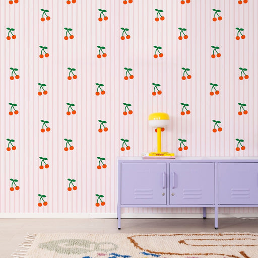 Snacks and Stripes Bespoke Wallpaper - Peel & Stick Wallpapers by Made of Sundays