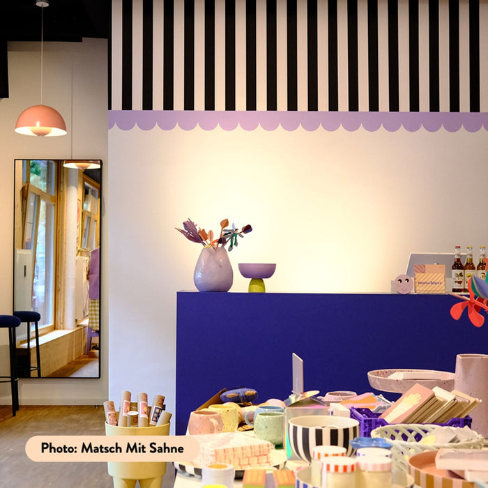 Striped Half Wall Bespoke Wallpaper - Peel & Stick Wallpapers by Made of Sundays