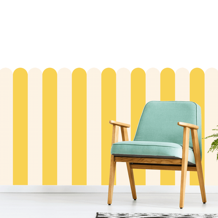 Striped Scallop Wallpaper - Peel & Stick Wallpapers by Made of Sundays