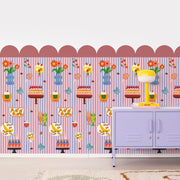 Summer Garden Half - Wall Wallpaper - Peel & Stick Wallpapers by Made of Sundays