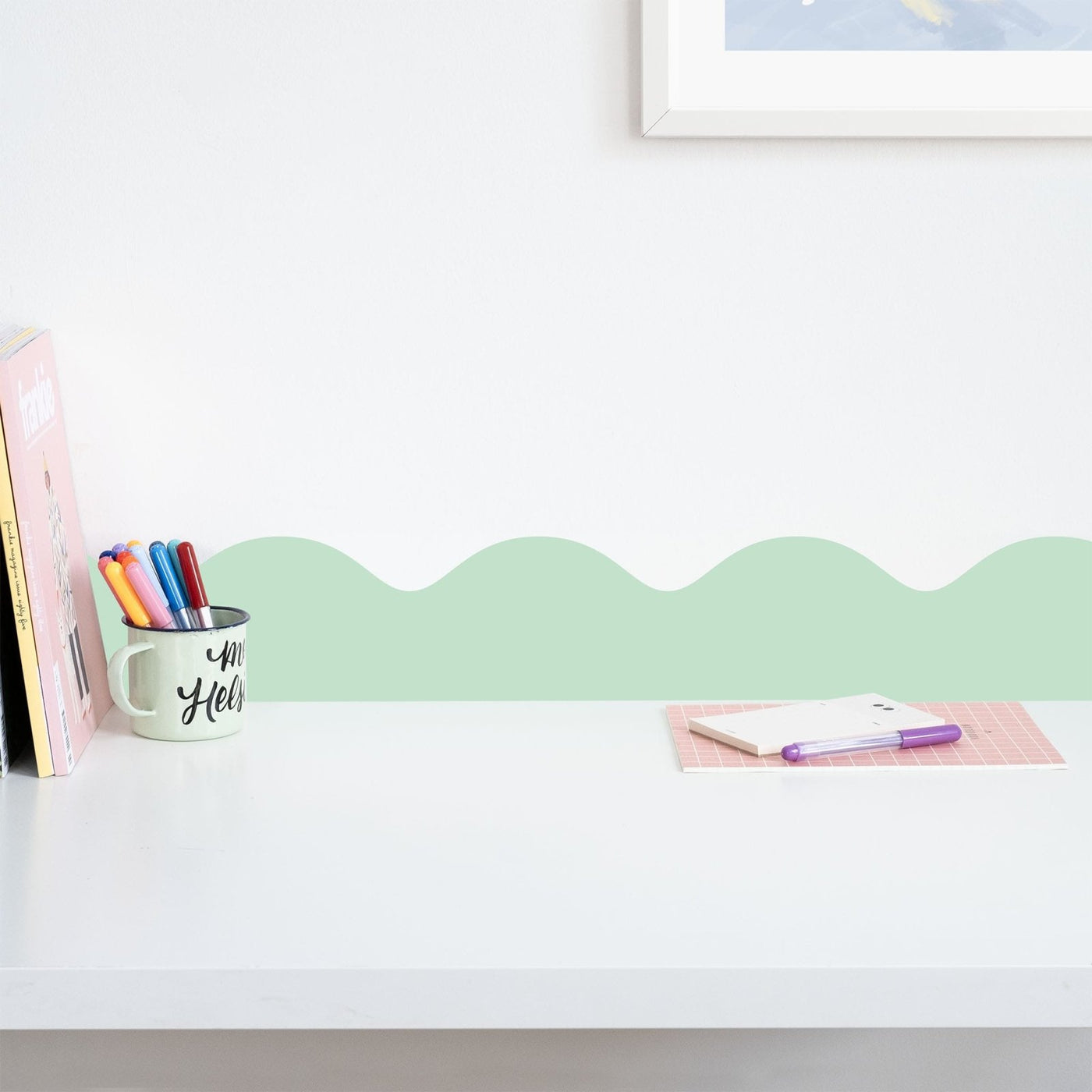 Wave Borders, Peel and Stick Wallpaper Borders for easy diy decor ...