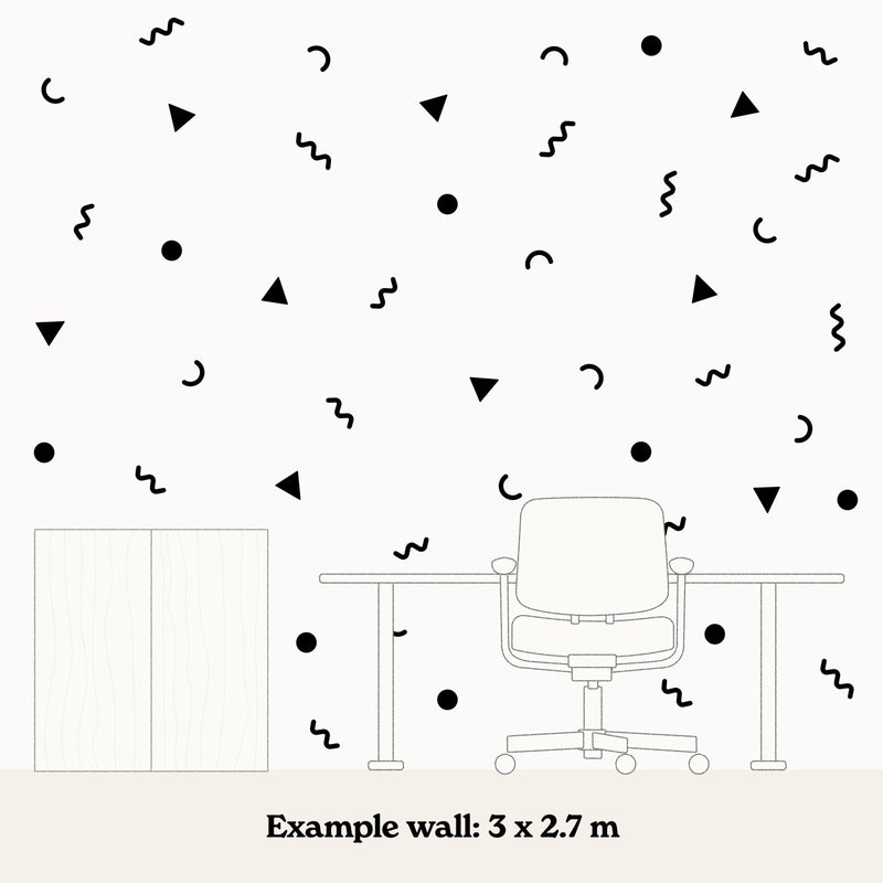 80's Party Geometric Wall Stickers - Made of Sundays