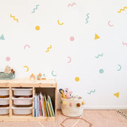 80's Party Geometric Wall Stickers - Made of Sundays