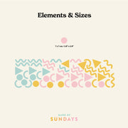 80's Party Geometric Wall Stickers - Made of Sundays