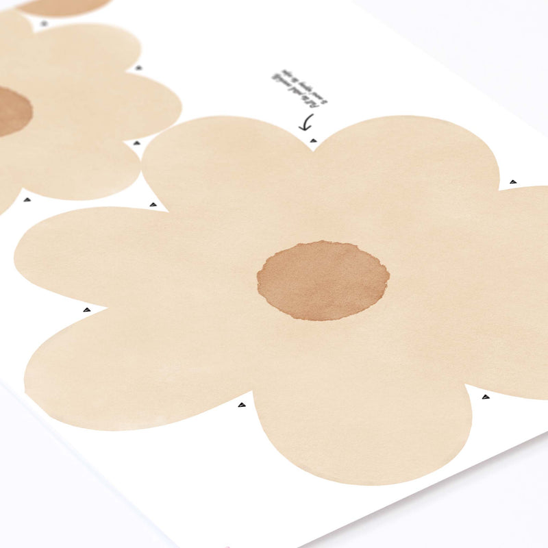 Big Boho Daisy flowers Wall Stickers