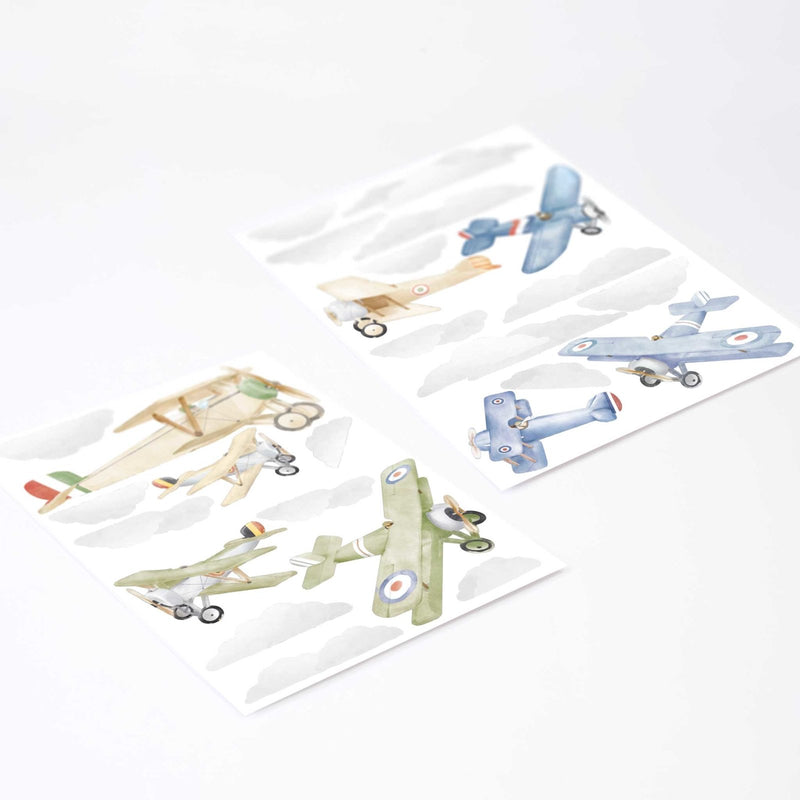 Airplanes and Clouds wall stickers - Made of Sundays