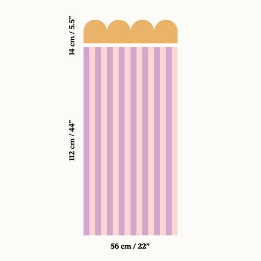 Bespoke Striped Wallpaper - Peel & Stick Wallpapers by Made of Sundays