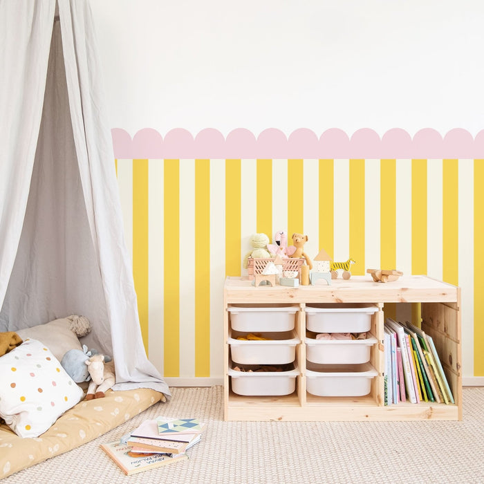 Bespoke Striped Wallpaper - Peel & Stick Wallpapers by Made of Sundays
