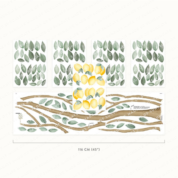 Lemon Tree Sticker Beautiful Lemon Tree Wall Stickers for happy homes — Made of Sundays