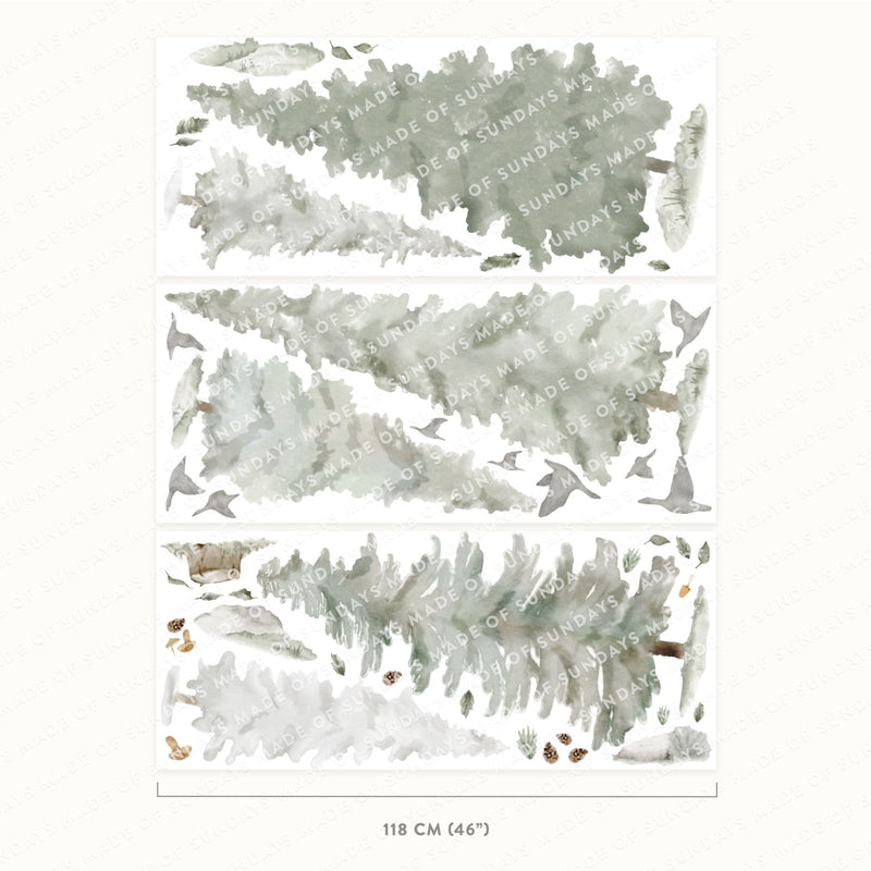 Big Nordic Forest Trees Wall Stickers - Made of Sundays