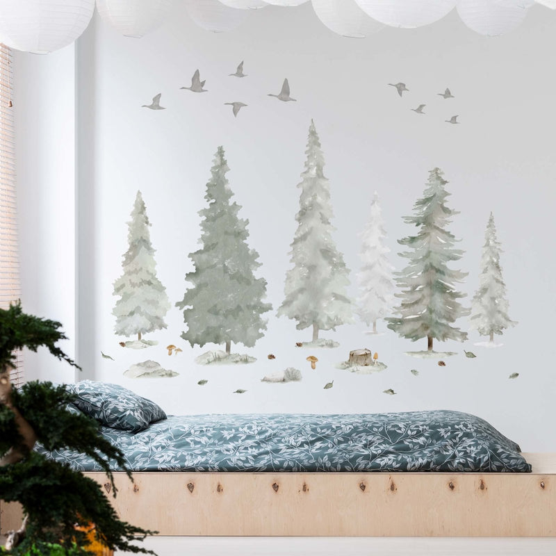 Big Nordic Forest Trees Wall Stickers - Made of Sundays