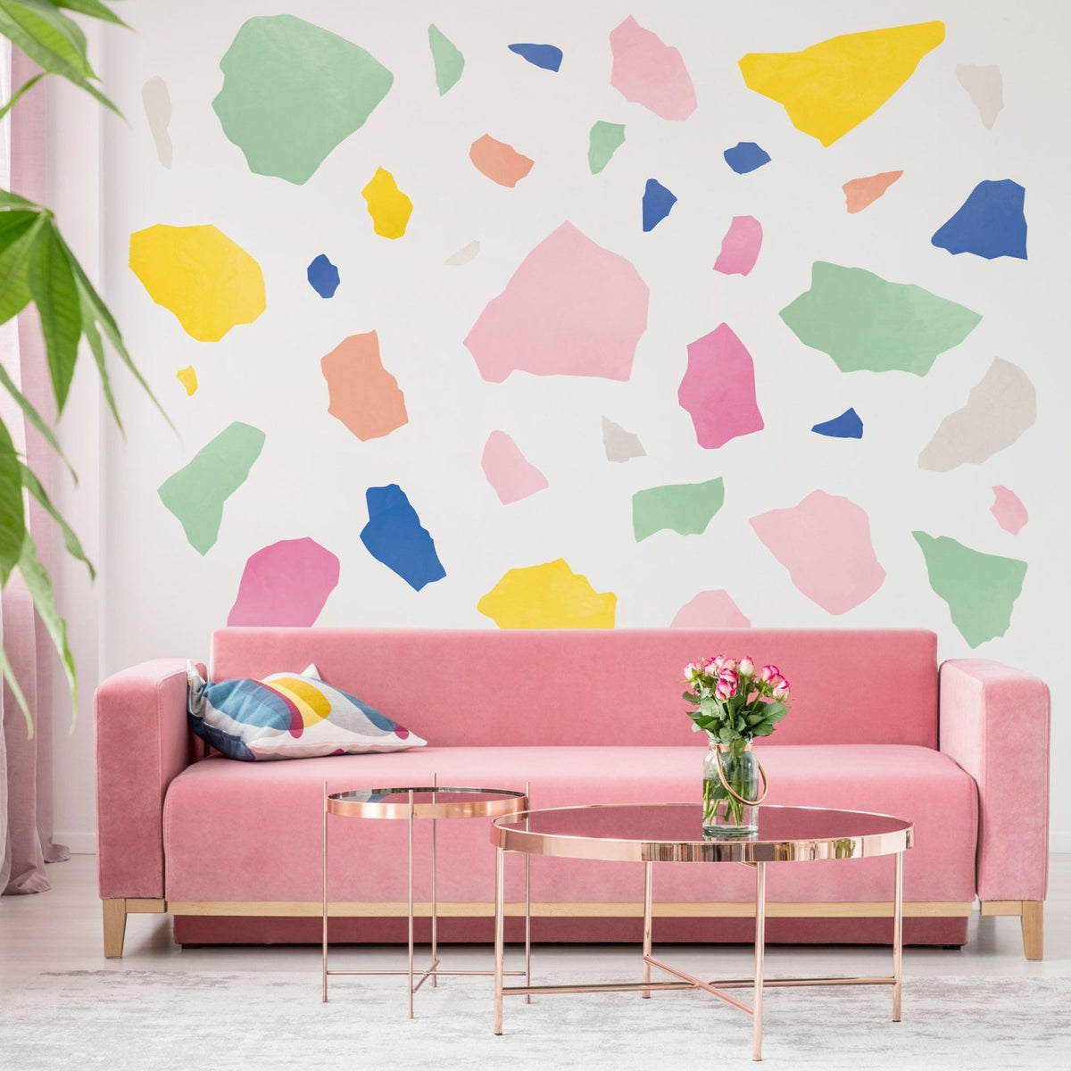 Big Colourful Terrazzo Wall Stickers for bold home decor — Made of Sundays