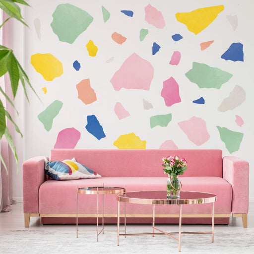 Big Terrazzo Wall Stickers, Colourful - Made of Sundays