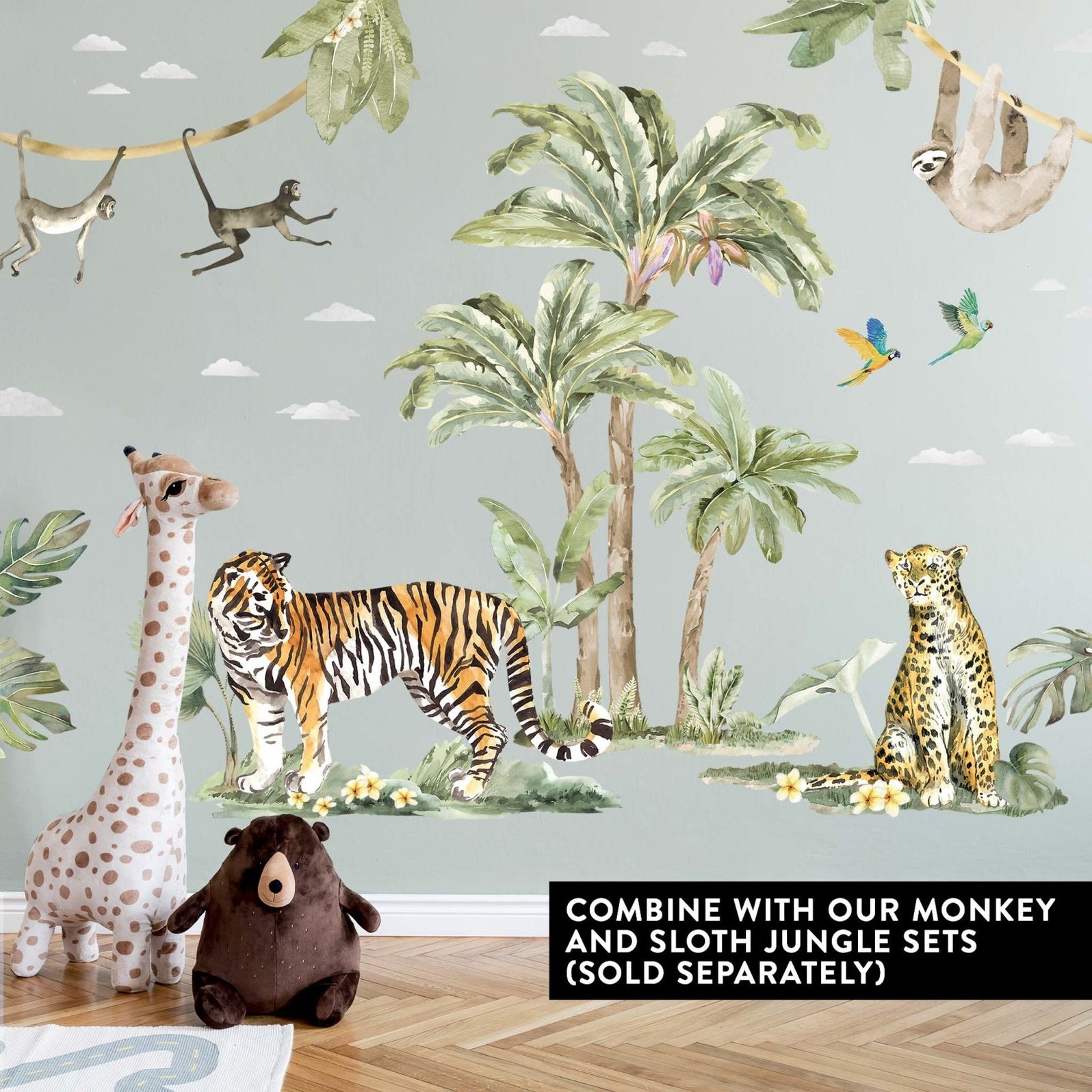 Big Jungle Palm Trees Wall Stickers, plastic-free kids room decor ...