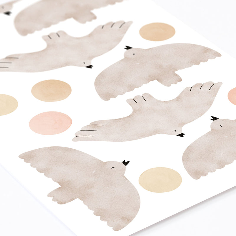 Birds and Polka Dots Wall Stickers - Wallpaper Stickers by Made of Sundays