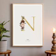 Birth Poster, Floral Letter - Made of Sundays