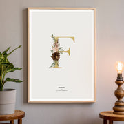 Birth Poster, Floral Letter - Made of Sundays