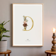 Birth Poster, Floral Letter - Made of Sundays